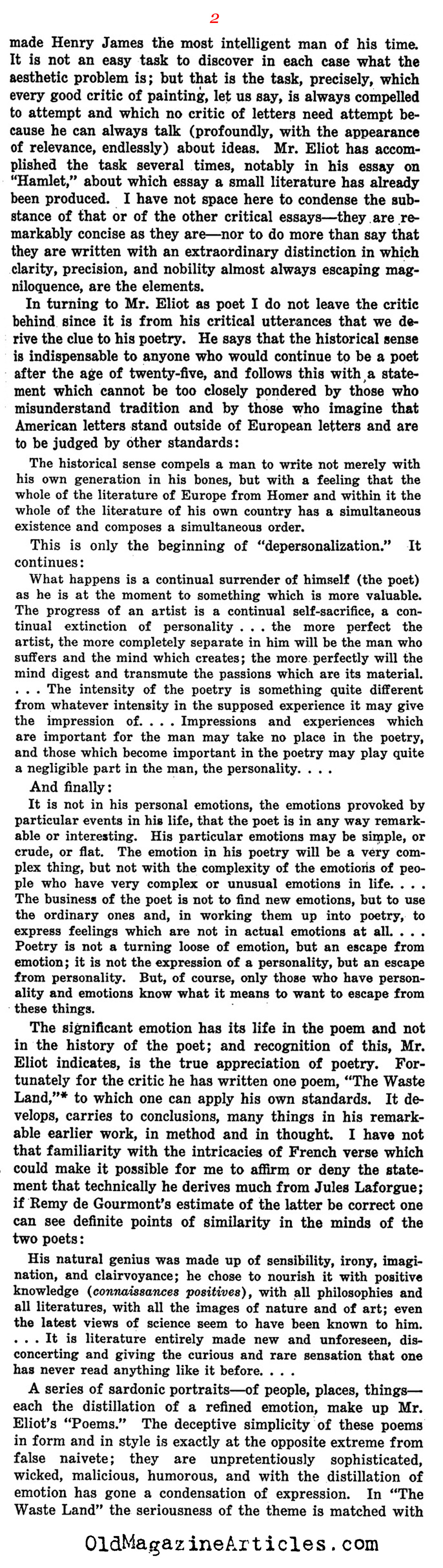 Reviewed: <em>The Waste Land</em> (The Nation, 1922)